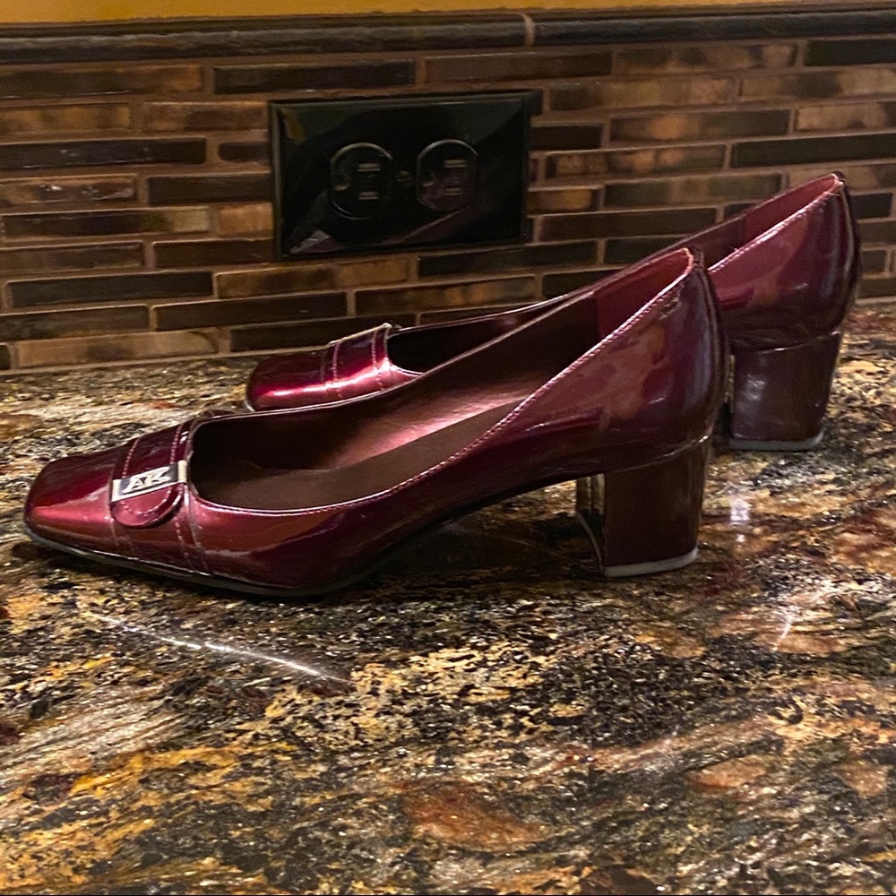 AK Anne Klein iflex Dominque Square Toe Red Heels